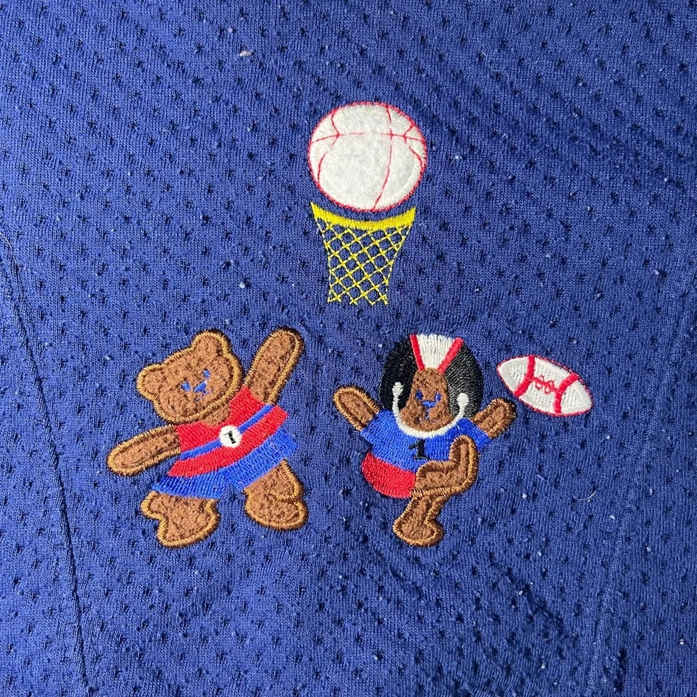 Vintage‎ Small Steps Boys 24M Bears Sports Football Sweat Set Blue 2pc Outfit